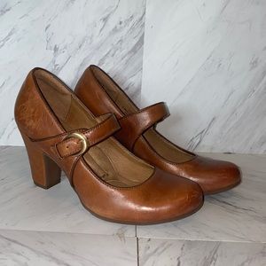 Sofft | Shoes | Sofft Cork Sturdy Brown Miranda Heels 65m | Poshmark